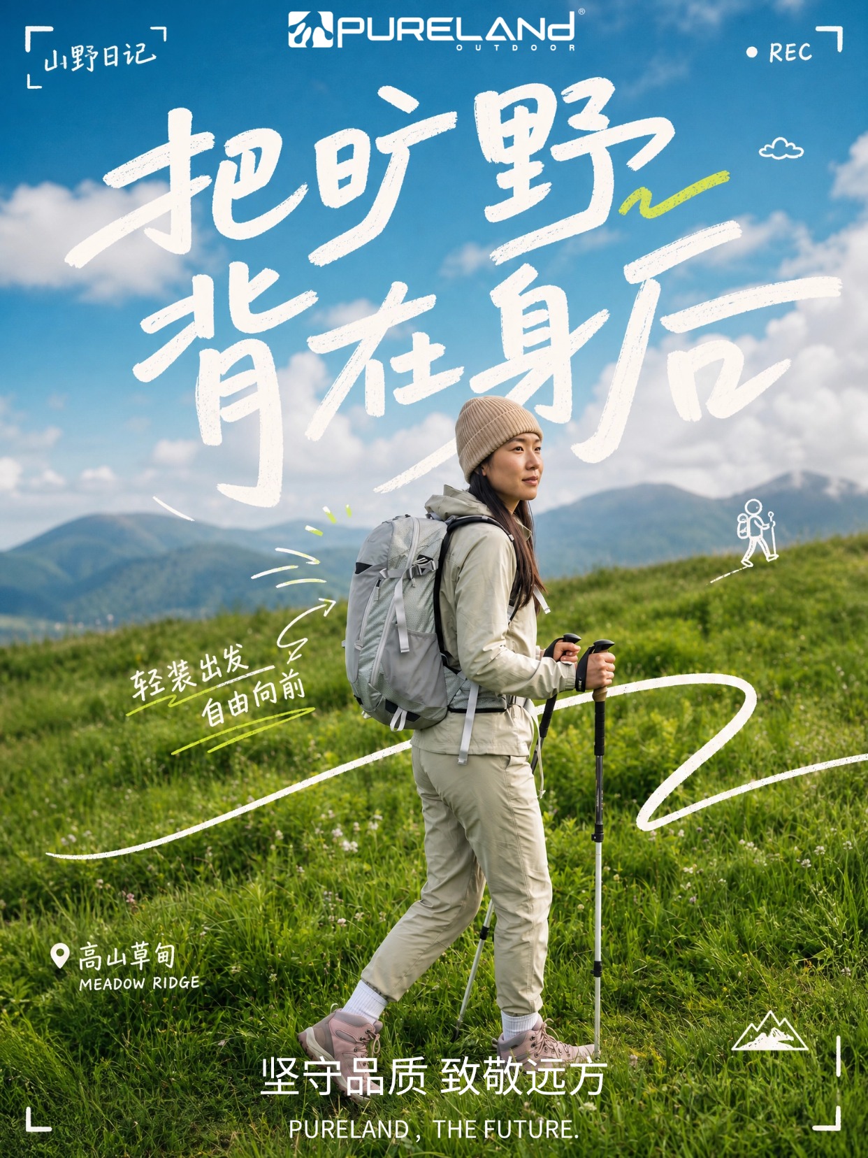把旷野背在身后｜天青石 22L 徒步包，轻装赴山野